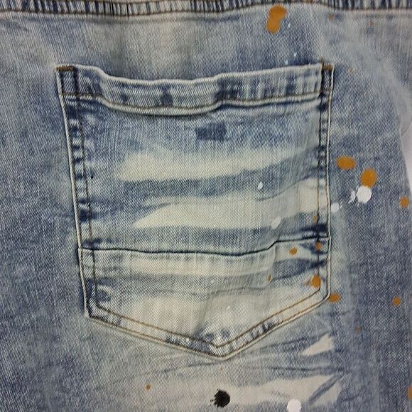 EVOLUTION IN DESIGN MEN DENIM DISTRESSED JEANS FTL-05-100 - Picture 3 of 8